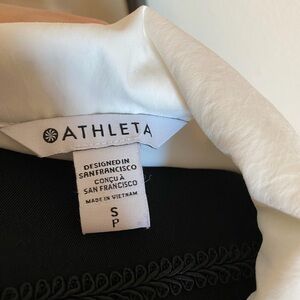 Athleta White Jacket with Black Accents